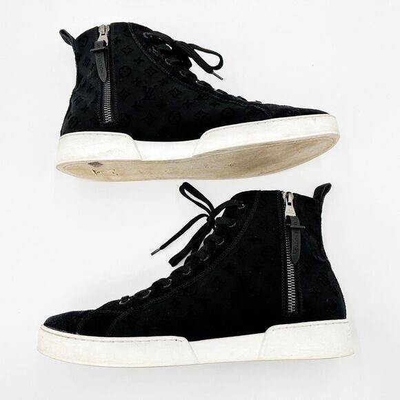 Louis Vuitton Monogram Hightop Stellar Black Sneaker Size 39, 9 - Picture 6 of 13